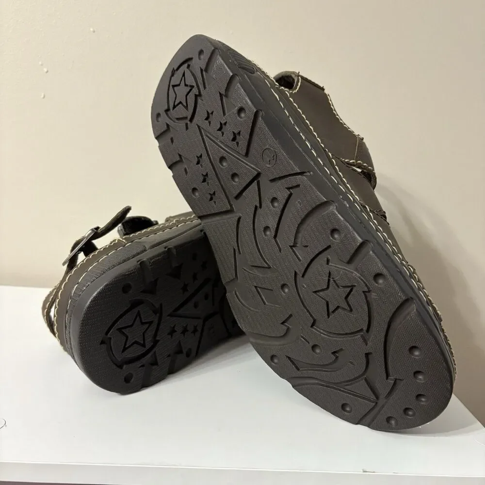 Faded Glory Chunky Platform Sandals Men’s Size 11 Brown Fisherman VINTAGE Y2K